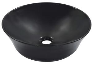 Chiuvetă de baie, negru, 41x12,5 cm, ceramică