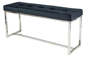 Bancheta FESTINA, stofa catifelata negru, 99x30x45 cm