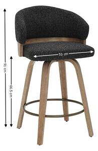 Scaun Bar JY3250X-M Gri Inchis