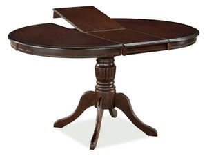 Masa de bucatarie extensibila OLIVIA, nuc inchis, 106/141x106x76 cm