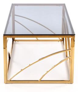 Masuta de cafea UNIVERSE auriu/sticla, 120x60x45 cm