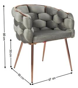 Scaun Living Tapitat KJC17 Gri