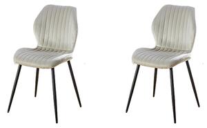 Set 2 Scaune Living Tapițate KJC104 Bej
