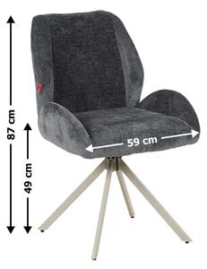 Scaun Living Tapițat DCM0104CS Gri