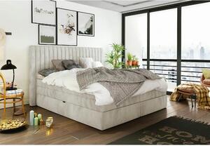 Pat boxspring MINOLA 160x200, personalizabil, cu saltele, topper si 2