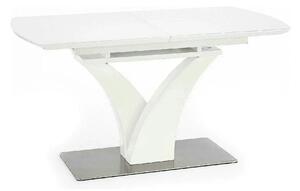 Masa extensibila 80 cm PALERMO, alb, sticla/otel