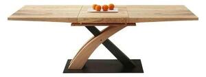 Masa extensibila SANDOR 3, stejar auriu/negru, 160/220x90x75 cm