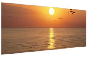 Tablou - Apus de soare peste ocean (120x50 cm)