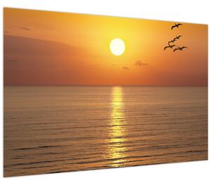 Tablou - Apus de soare peste ocean (90x60 cm)
