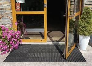 Covor Antiderapant Pentru Intrare, Domino, Negru Negru, Dreptunghi, 40 x 60