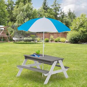 Masa picnic pentru copii 3 in 1 cu umbrela de soare