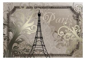Fototapet - Vintage Paris - gold