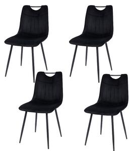 Set 4 Scaune KJC0358 Negru