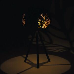 Lampă solară Eglo cu LED 3000 K 15 cm negru auriu