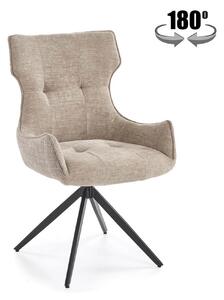 Scaun K573, bej/negru, stofa clasica/otel, 55x64x88 cm