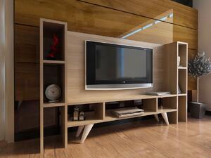 Comoda TV HAN2, Gauge Concept, 154x30x92 cm, PAL, alb