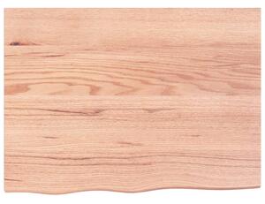Blat de baie, maro deschis, 80x60x(2-4) cm, lemn masiv tratat