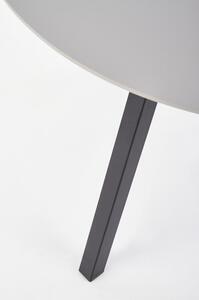 Masa rotunda BALROG, negru/gri deschis, 100x74 cm