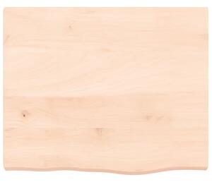 Poliță de perete, 60x50x(2-4) cm, lemn masiv de stejar netratat