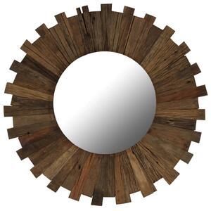 Oglindă de perete, 70 cm, lemn masiv reciclat