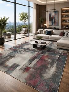 Covor Abstract 11023-192, Marime 80 x 150 cm, Multicolor, Inaltime Fir 9 mm, Antialergic, Polipropilena, Living, Dormitor, Sufragerie, Birou 80 x 150
