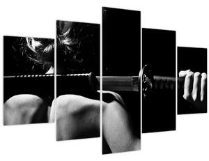 Tablou - Femeie cu o sabie (150x105 cm)