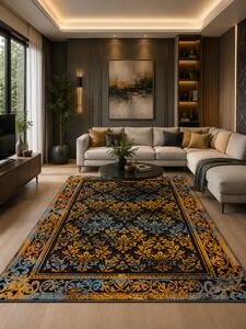 Covor Vintage 11019-180, Marime 80 x 150 cm, Multicolor, Inaltime Fir 9 mm, Antialergic, Polipropilena, Living, Dormitor, Sufragerie, Birou 80 x 150