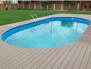 Piscina otel, set complet piscina ovala Caribi din otel galvanizat 525x320x150 cm