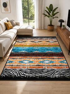 Covor Country 11335-140, Marime 160 x 230 cm, Multicolor, Inaltime Fir 9 mm, Antialergic, Polipropilena, Living, Dormitor, Sufragerie, Birou 160 x 230