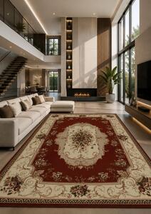 Covor Lotos 507-201, Marime 60 x 110 cm, Rosu, Inaltime Fir 8 mm, Antialergic, Polipropilena, Living, Dormitor, Sufragerie, Birou 60 x 110