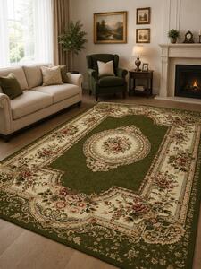 Covor Lotos 571-310, Marime 50 x 80 cm, Verde, Inaltime Fir 8 mm, Antialergic, Polipropilena, Living, Dormitor, Sufragerie, Birou 50 x 80