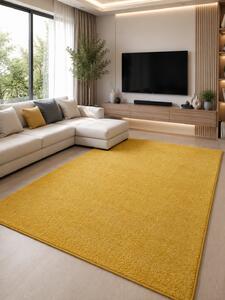 Covor Kolibri 11000-150, Marime 160 x 230 cm, Galben, Inaltime Fir 9 mm, Antialergic, Polipropilena, Living, Dormitor, Sufragerie, Birou 160 x 230