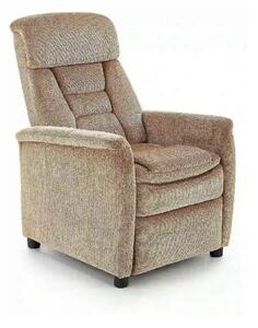 Fotoliu recliner JORDAN, bej/negru, stofa/plastic, 71x85/155x79/106 cm