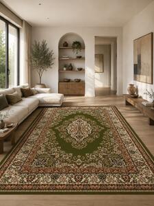 Covor Lotos 1524-310, Marime 80 x 150 cm, Verde, Inaltime Fir 8 mm, Antialergic, Polipropilena, Living, Dormitor, Sufragerie, Birou 80 x 150