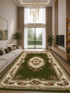 Covor Lotos 575-310, Marime 50 x 80 cm, Verde, Inaltime Fir 8 mm, Antialergic, Polipropilena, Living, Dormitor, Sufragerie, Birou 50 x 80