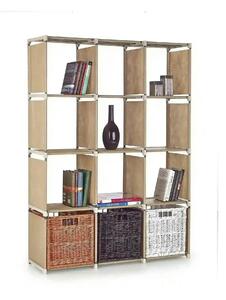 Biblioteca METRO, bej, otel, 105x29x142 cm