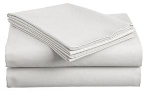 Cearsaf de pat din bumbac cu elastic Culoare alb, STANDARD 90 x 200 cm