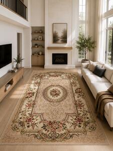Covor Lotos 571-110, Marime 60 x 110 cm, Bej, Inaltime Fir 8 mm, Antialergic, Polipropilena, Living, Dormitor, Sufragerie, Birou 60 x 110