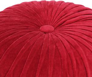 Fotoliu puf, design romburi, roșu 40 x 30 cm, catifea de bumbac