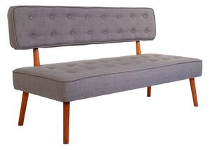 Canapea fixa Westwood Loveseat, Zeon, 2 locuri, 140x64x78 cm, lemn, gri