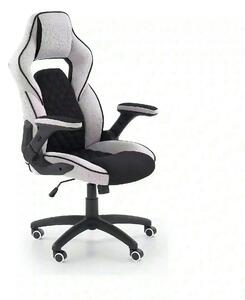 Scaun gaming SONIC, negru/gri, stofa, 69x70x115/124 cm