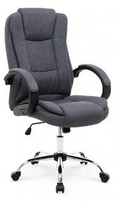 Scaun birou RELAX 2, gri inchis/crom, stofa clasica/metal, 64x75x110/1