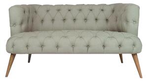 Canapea fixa West Monroe, Zeon, 2 locuri, 140x75x76 cm, lemn, gri