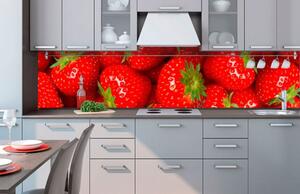 Fototapet autoadeziv pentru bucătărie căpșuni