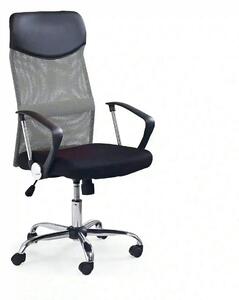 Scaun de birou VIRE, gri/negru/crom, stofa/plasa, 61x63x110/120 cm