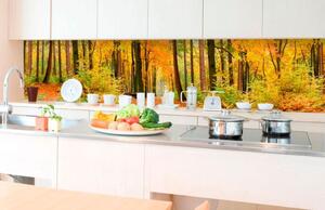 Fototapet autoadeziv pentru bucătărie pădure în culori de toamnă
