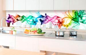 Fototapet autoadeziv pentru bucătărie fum colorat