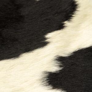 Covor din piele de vită, negru și alb, 150x170 cm