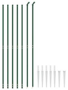 Gard plasă de sârmă cu țăruși de fixare, verde, 2,2x10 m