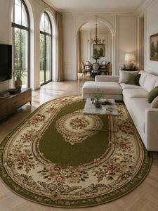 Covor Oval Lotos 571-310, Marime 60 x 110 cm, Bej, Crem, Inaltime Fir 8 mm, Antialergic, Polipropilena, Living, Dormitor, Sufragerie, Birou 60 x 110